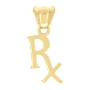 10kt 10k Yellow Gold Unisex Prescription Symbol Occupation Charm Pendant